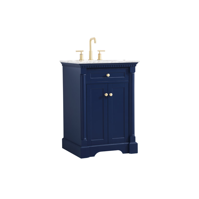Ensemble de meuble-lavabo simple 24 po 24 po, Bleu
