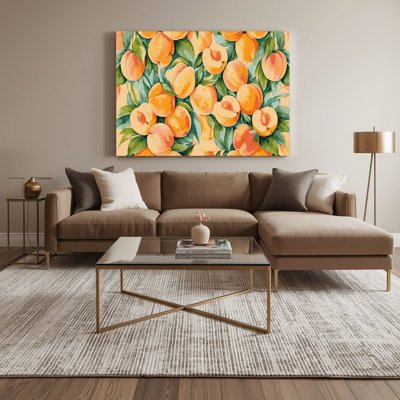 Fruit, abricot brun, art mural sur toile