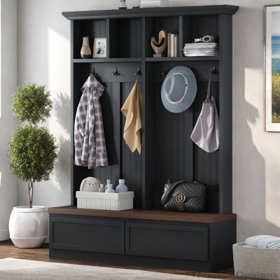 Portemanteau polyvalent avec 2 grands tiroirs Mudroom