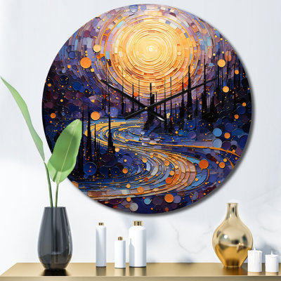 Horloge murale Dakhia - Collages abstraits