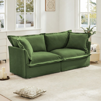 Canapé confortable à 2 sièges à revêtement amovible pour le salon, rehaussant la décoration intérieure