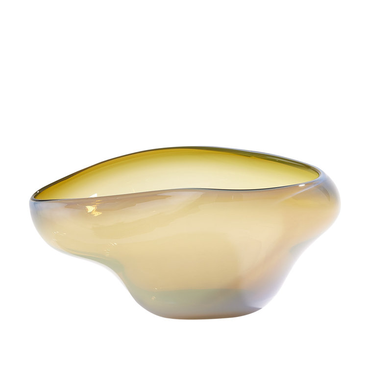 Harmony Bowl, Cloudy/Olive Green, 8" H x 16.5" W x 9.5" D