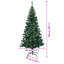 vidaXL Artificial Pre-lit Christmas Tree Green PVC and Metal-1155090640