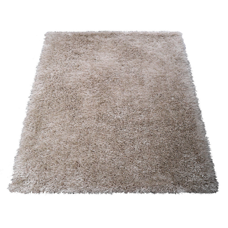 Sanford Hand Tufted Shag Polyester Eco-Friendly Area Rugs - Rectangle, Ivory Color, Plain Solid Design, High Pile Thick Handmade Anti Skid Area Rugs for Living Room, Bed Room