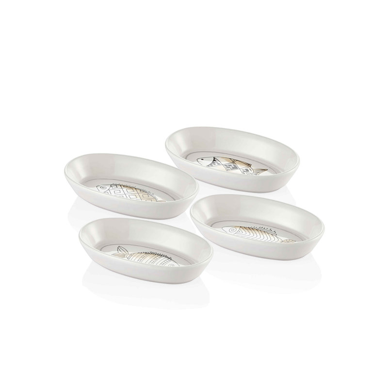 Ensemble d'assiettes à apéritif 4 pièces Hangah