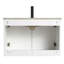 Meuble-lavabo moderne avec portes circulaires cannelées de 30 po de largeur Pell Pixell-86356610