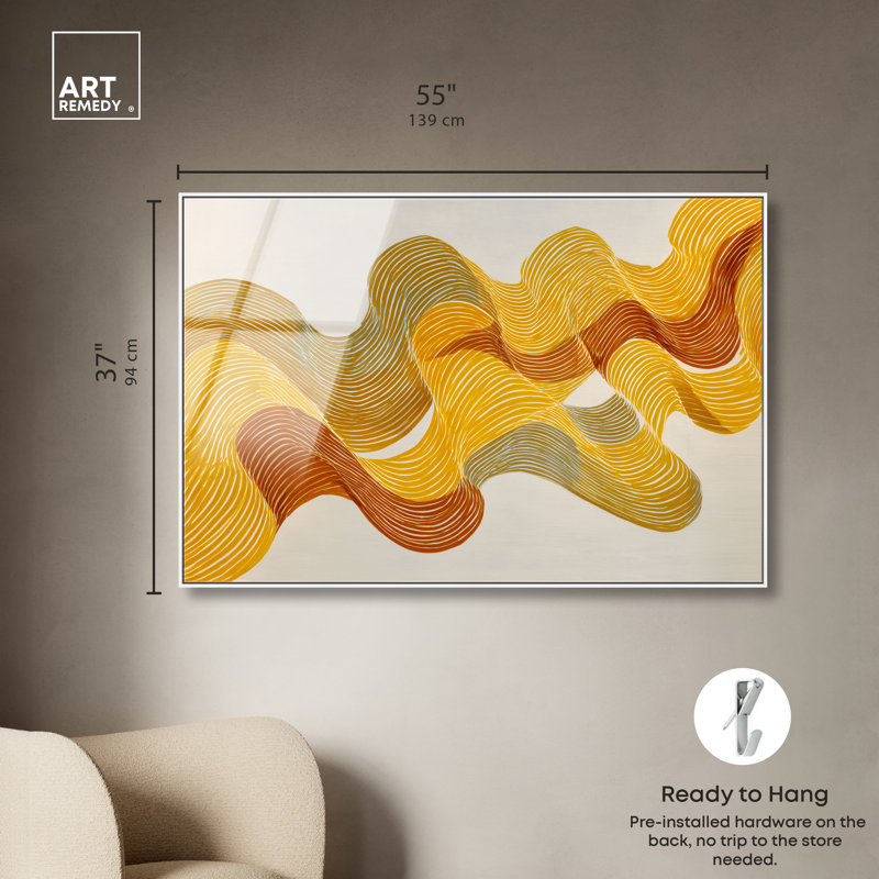 Décoration de bureau Sun Sun Swell, reproduction d'art encadrée par Art Remedy, cadre blanc, 54 x 36, H 37 po x l 55 po