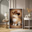 «Cute Bunny in Cowboy Hat», reproduction d'art sur toile encadrée-126032578-126032580