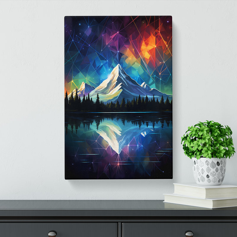 Aurora Borealis Geometric - Print, 50cm H x 35cm W x 3cm D
