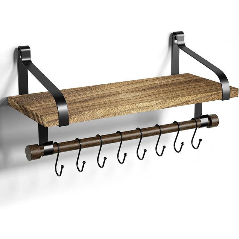 Xesus Floating Shelf with Hooks