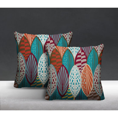 Abstract Outdoor Reversible Throw Pillow