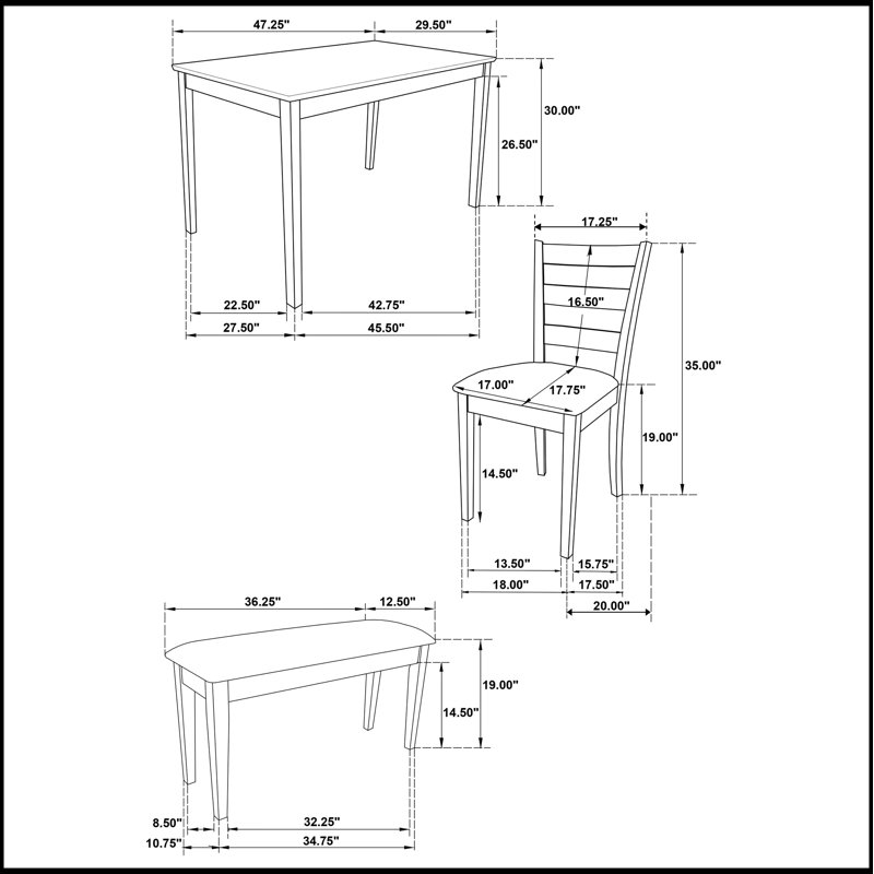 Ensemble repas 5 pièces Arvin Cappuccino à l'élégance moderne et à la fabrication durable pour les réunions de famille et les repas de tous les jours.