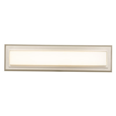 Barre lumineuse DEL intégrée de 45,7 cm (18 po) en nickel brossé pour meuble-lavabo de salle de bain