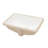 19.7"x14" White Ceramic Rectangular Undermount Bathroom Sink with Overflow