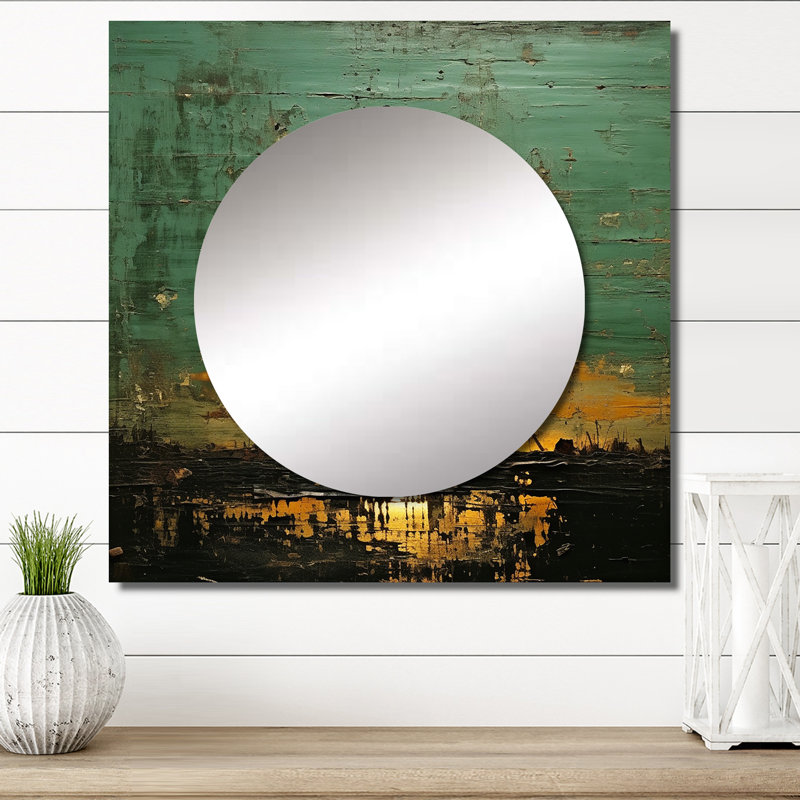 Deondrey - Miroir géométrique moderne mural pour salle de bain, 23 po x 23 po
