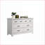 Ensemble de chambre à coucher 3 pièces avec commode, commode, table de chevet Cassini | Moderne | Blanc | Bois d'ingénierie