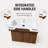 24" Resin Sink Floating Bathroom Vanity with Recessed Cabinet, Side Grips & Soft-Close Doors-151039175-141486705