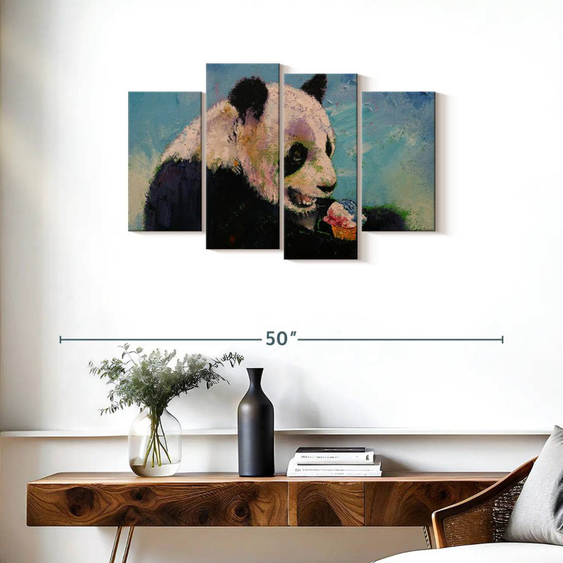Brampt Panda Ice Cream, 22" H x 36" W