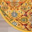 Tapis jaune à motif floral Weirton-694180149