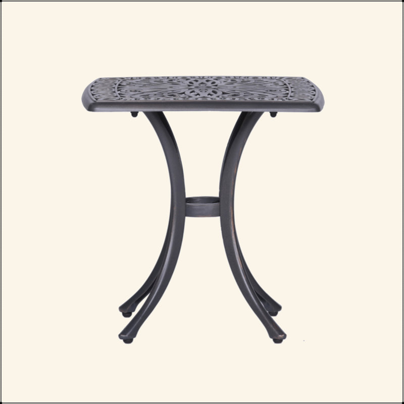 Durable And Stylish Outdoor Square End Table For Versatile Patio Use