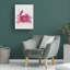 Crab 1 Pink Rainbow Splash by Fab Funky - Wrapped Canvas Print