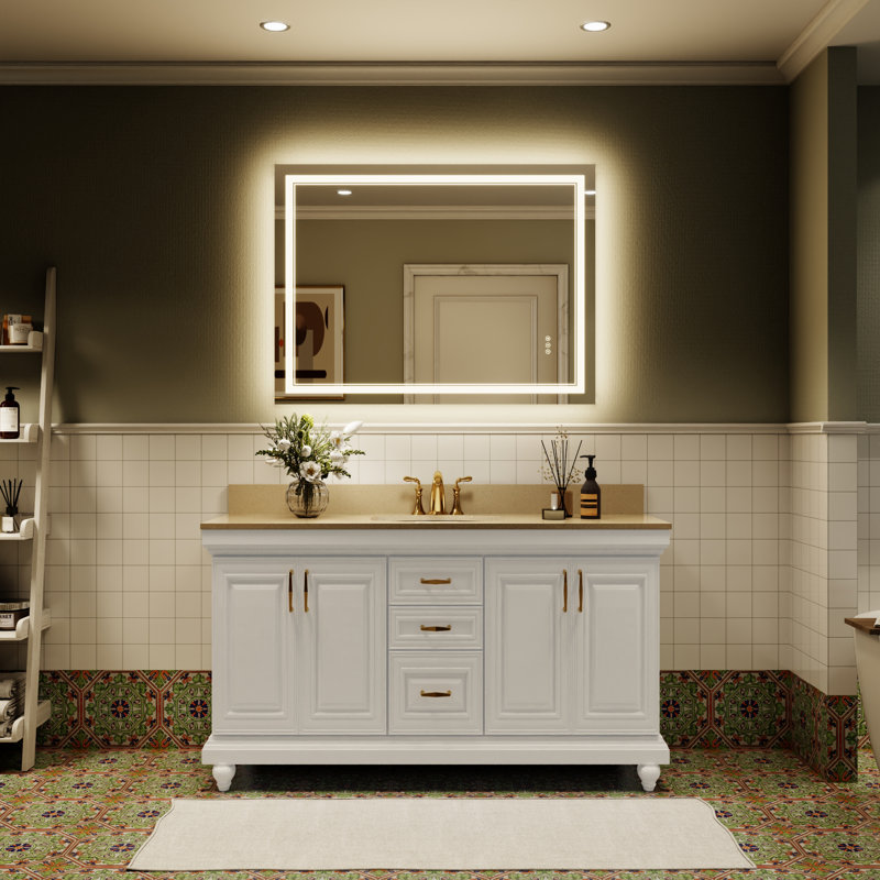 Miroir de salle de bain mural Aolaith, 36 po x 48 po