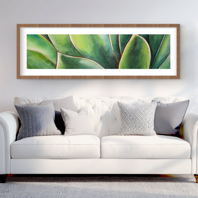 Watercolor Agave Plant - impression florale encadrée pour la décoration intérieure