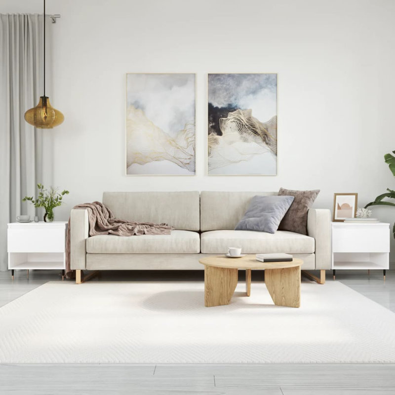 Coffee Table with Storage, White