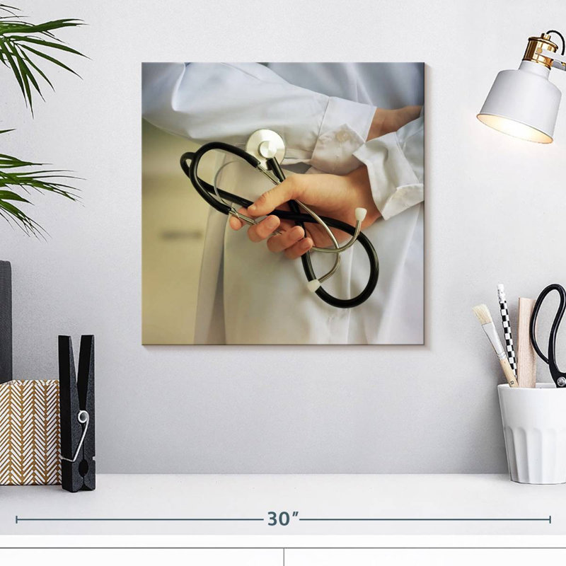 Alcaraz, médecin avec stéthoscope, H 16 po x l 16 po