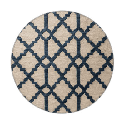 Trellis Beige Indoor and Outdoor Area Rug