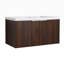 Meuble-lavabo mural simple avec plateau en gel 35,4 po Avayah