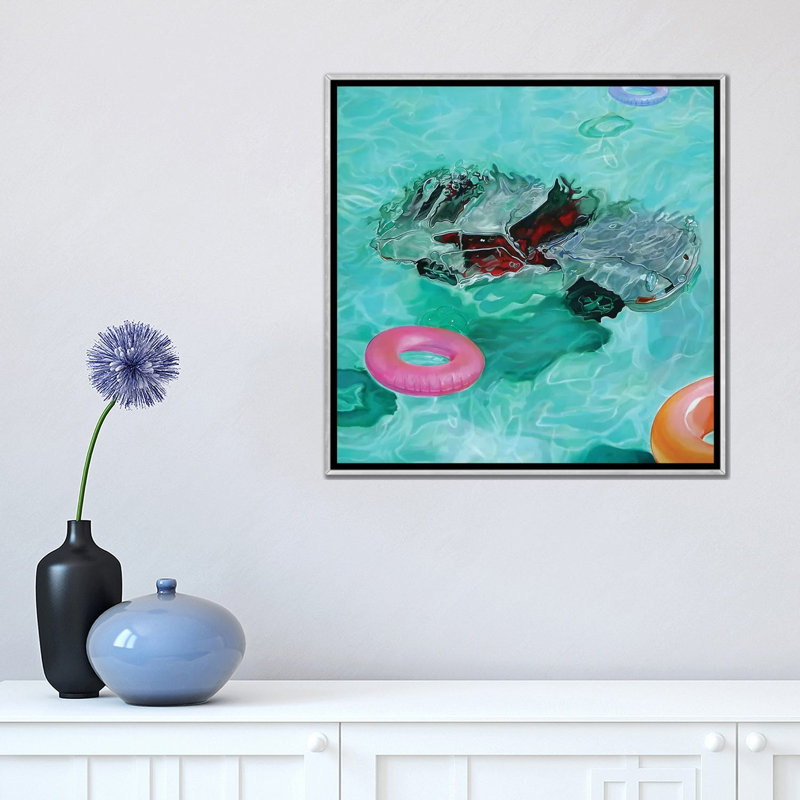 « Save the car » par Marcello Petisci-impression, Pas de tapis, H 18 po x l 18 po x 1,5 po, Toile avec cadre argenté