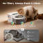 3.5L/118oz Wireless Filterless Cat Water Fountain Separate Clean and Dirty Water Pet Fountain with Stainless Steel Bowl-137903692