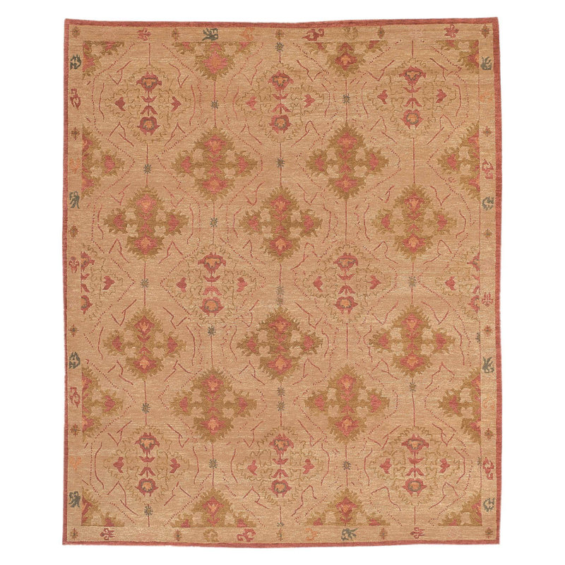 Samkara Hand Woven Wool Oriental Area Rug, Rectangle 9' x 12'