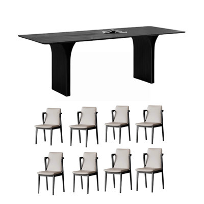 Solid wood dining table for home use