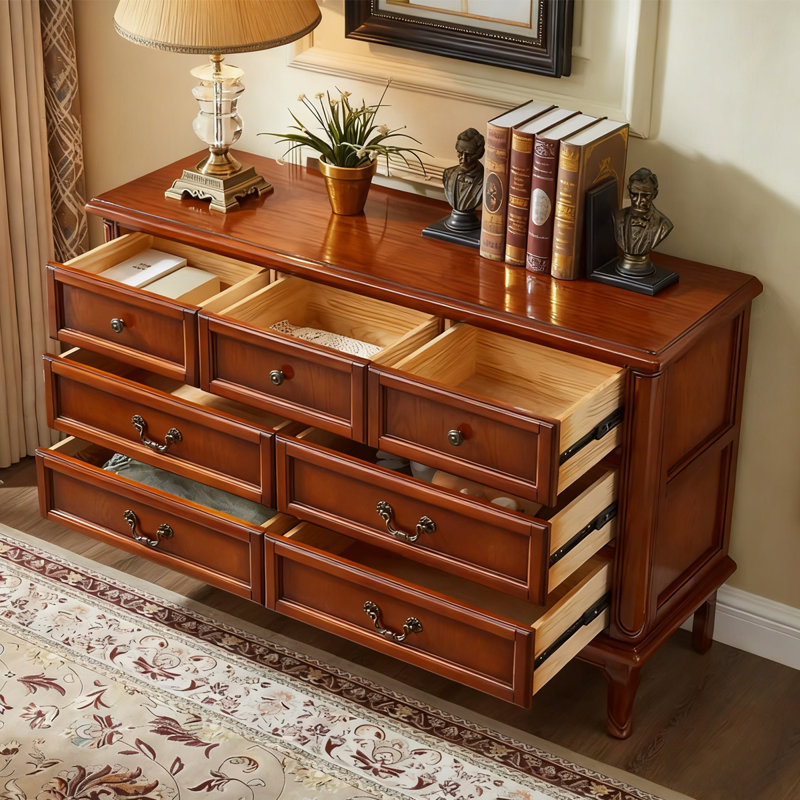 Armoire d'appoint en bois massif cerisier profond, Cerise profonde