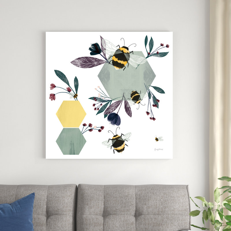 Abeilles III, H 36 po x l 36 po x P 1,25 po