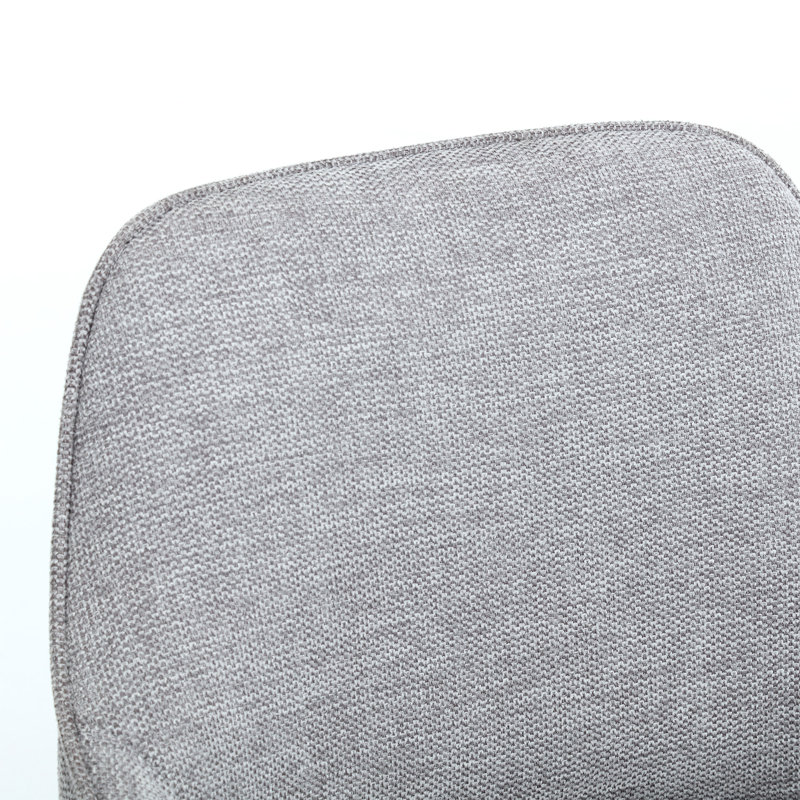 Absalom 65cm H Swivel Linen Counter Stool, Grey