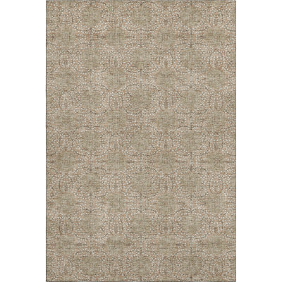Premium Machine Washable Crestover AMF1856 Damask Rug