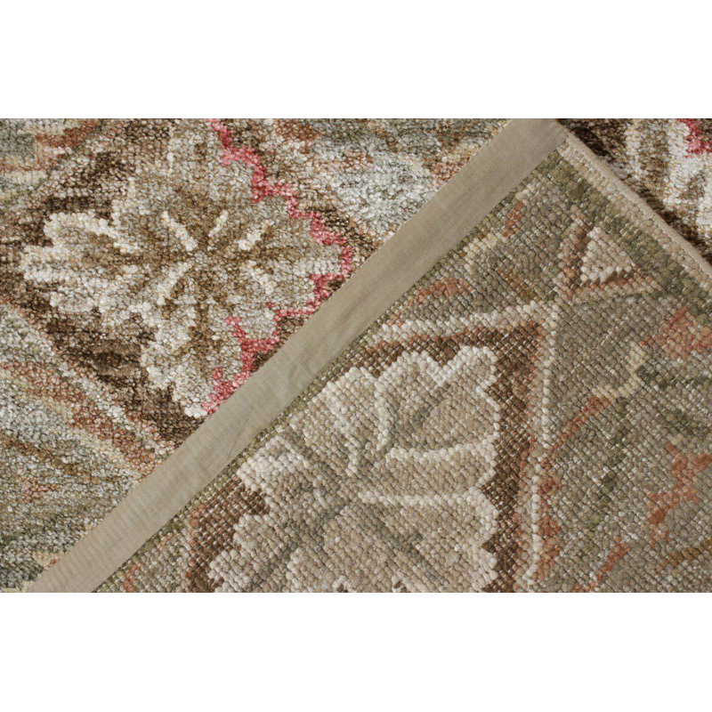 European Hand Woven Silk Area Rug, Runner 3' x 10'3"