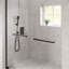 Eviva Luxor 60 po X P 78 po H Porte de douche coulissante sans cadre en noir mat avec verre trempé-116635660