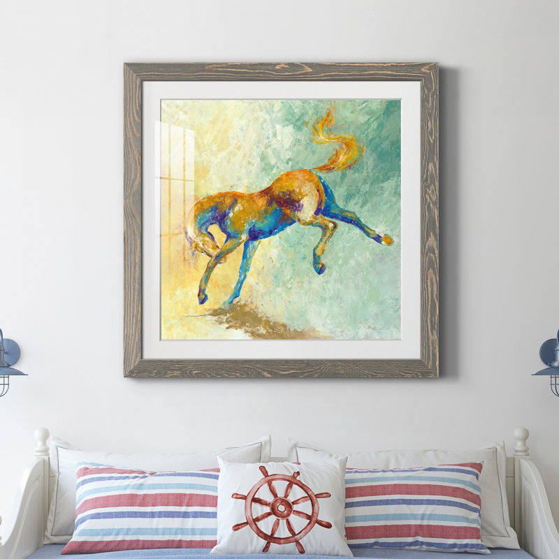 Bronco - Cadre photo, reproduction d'art sur papier, Encadré gris, H 27,5 po x l 27,5 po x P 1,5 po