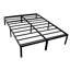 Base de lit simple en acier moderne noir TG, solide pour une utilisation intensive et base de rangement sous le lit avec construction-1094866586