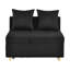 Fauteuil convertible convertible à dossier réglable avec canapé-lit et roulettes, tissu en lin moderne pour le salon pour les espaces restreints-131049493-131049491