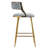 SET OF 2, 26'' Counter Height Bar Stools With Corduroy Upholstery, Golden Chromed Base And Footrest For Comfort And Style-1272882994
