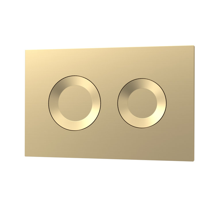 Matt Black Round Dual Flush Push Button
