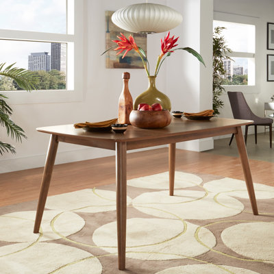 Gallman 59.06'' W Rectangular Dining Table with Tapered Legs