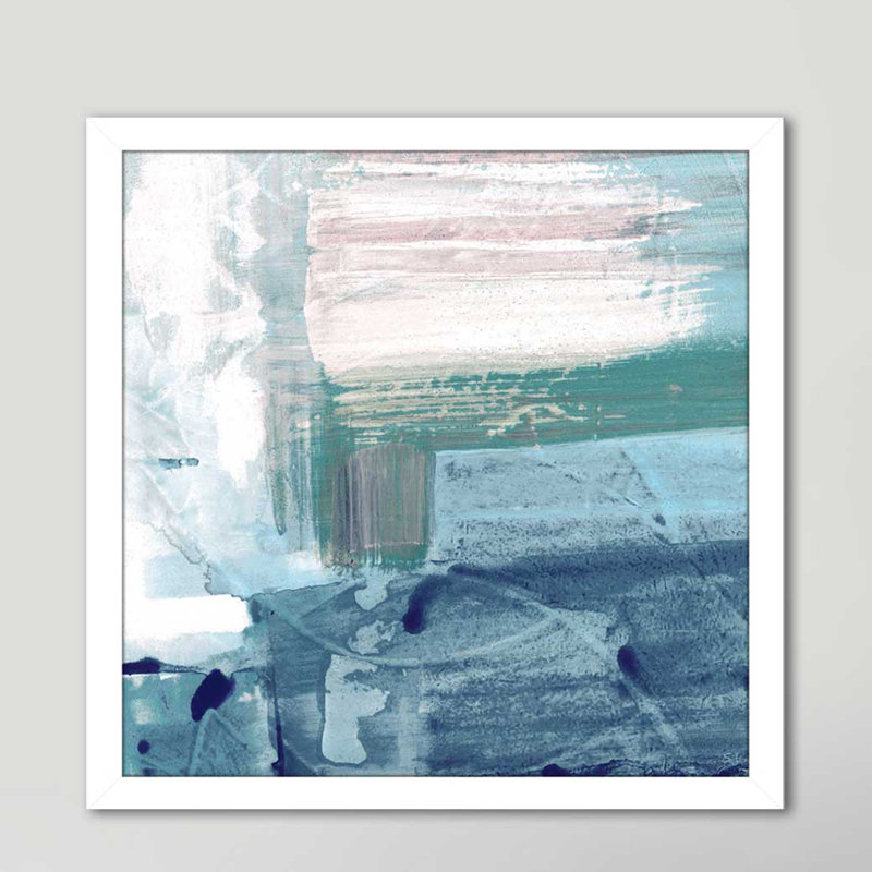 «Miss the Sea IV», reproduction de peinture acrylique encadrée, H 37,5 po x l 37,5 po x P 1 po