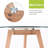 31'' Dining Table Set, Round Glass Top Dining Table with Two Upholstered Chairs-1105411070