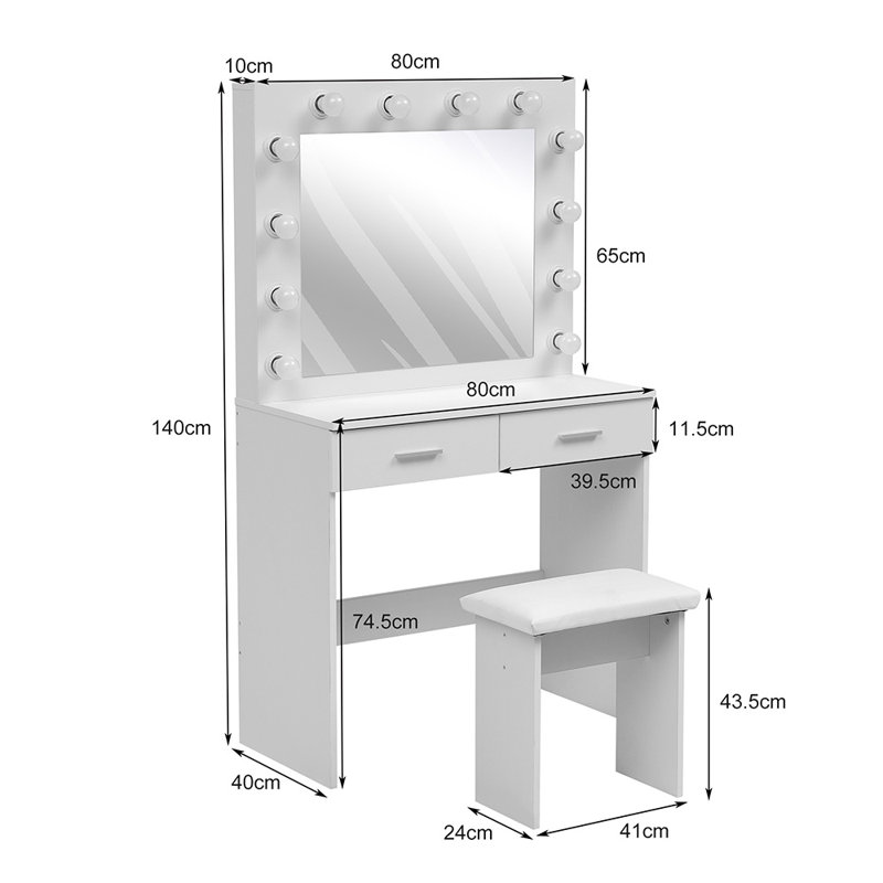 Oreta Dressing Table with Mirror